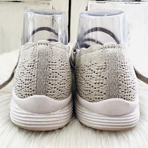 Skechers Air Cooled Light Gray Memory Foam Lightweight Lacy Walking Shoes Size 8 - Picture 5 of 8